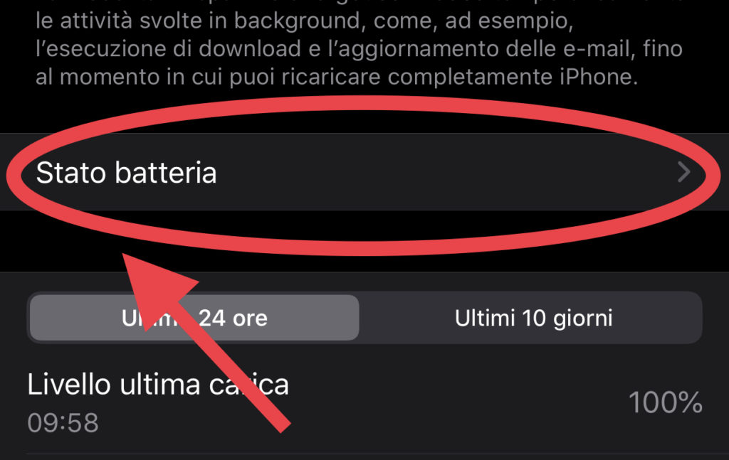 Batteria iOS 13