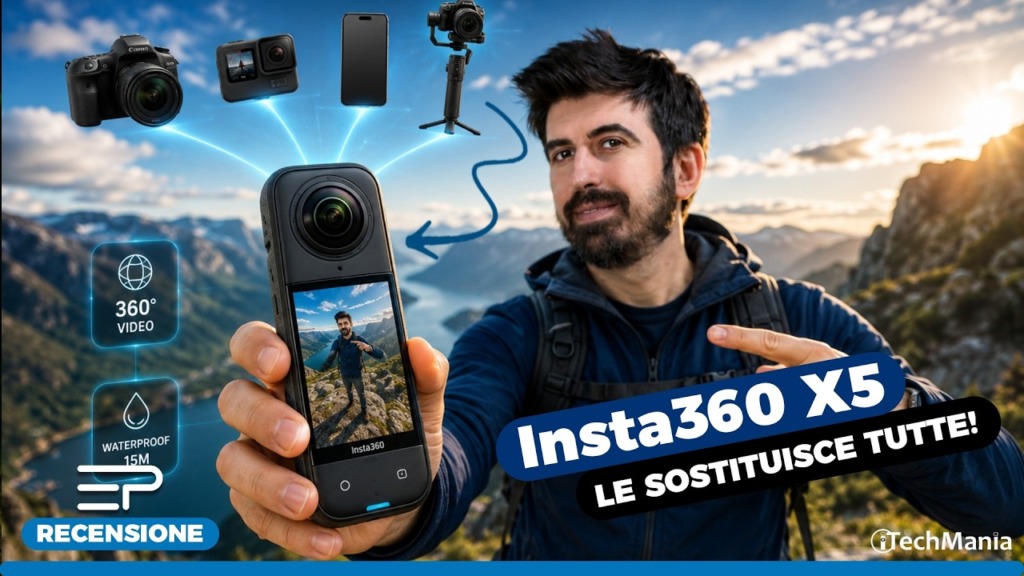 Insta360 X5, camera 360, recensione camera